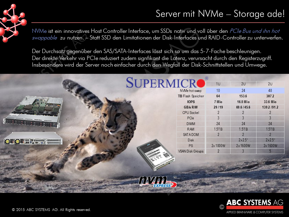 Server mit NVMe, Storage ade!